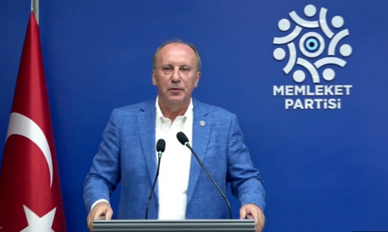 Memleket Partisi'nin Cumhurbaşkanı adayı Muharrem İnce oldu